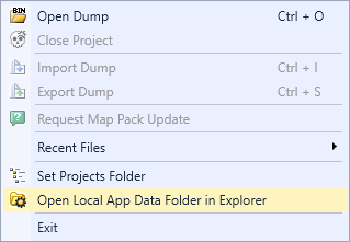 Open Local App Data Folder in Explorer